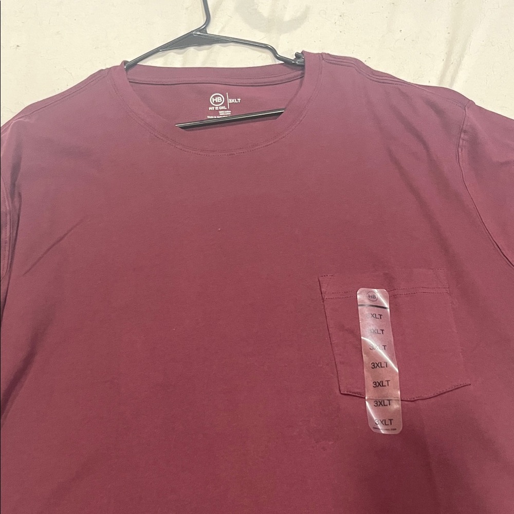 Men's Burgundy Short Sleeve Tee by